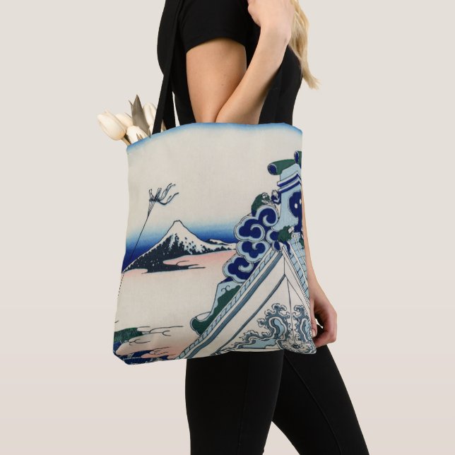 Bolsa Tote Templo de Asakusa Honganji na capital oriental (Close Up)