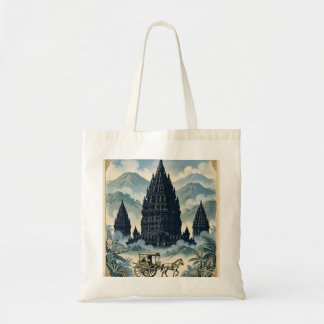 Bolsa Tote Templo Hindu Prambanan Vintage Java Indonésia