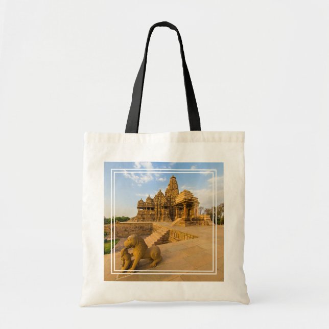 Bolsa Tote Templos Hindus em Khajuraho (Frente)