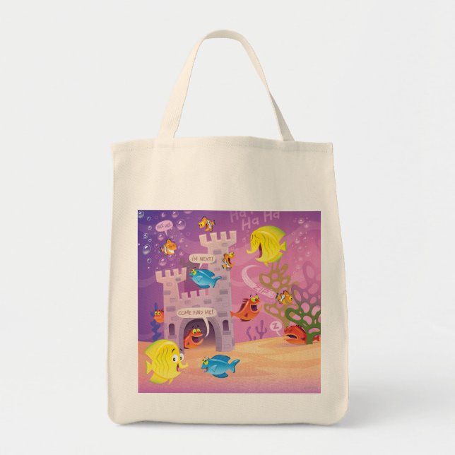 Bolsa Tote Tempo Contagem-Sob ao mar (Frente)