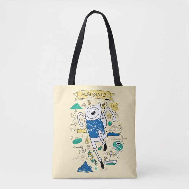 Bolsa Tote Tempo de Aventura | "Algebraic" Finn Sketch (Frente)