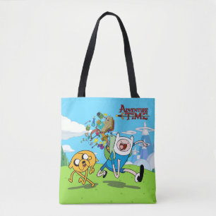 Bolsa Tote Tempo de Aventura Arte de risco da Finn