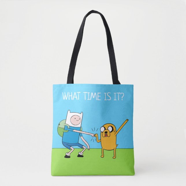 Bolsa Tote Tempo de Aventura | Finn & Jake Fist Bump (Frente)