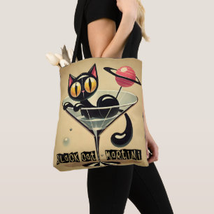 Bolsa Tote Tempo de Futuro Atômico, Black Cat Martini