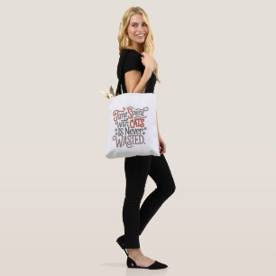 Bolsa Tote Tempo de Mãe de Gato Passado com Gatos