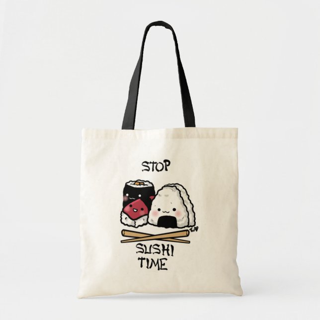 Bolsa Tote Tempo do sushi! (Frente)