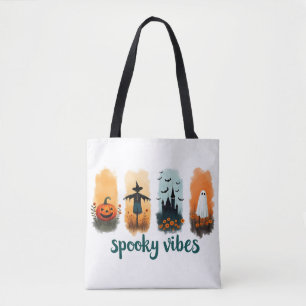 Bolsa Tote Temporada Assustadora, Fantasma de Halloween Vinta