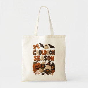 Bolsa Tote Temporada de Caldeirão Fofo Fantasma de Halloween