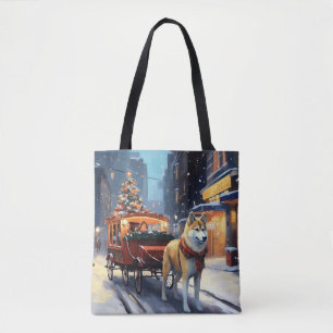 Bolsa Tote Temporada Festiva de Natal de Akita