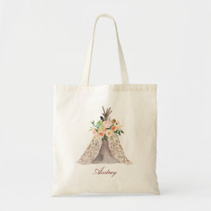 Bolsa Tote Tenda de água floral para damas de honra