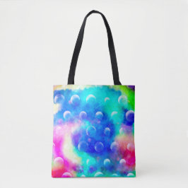 Bolsa Tote Tendência abstrato de bolhas modernas e azuis