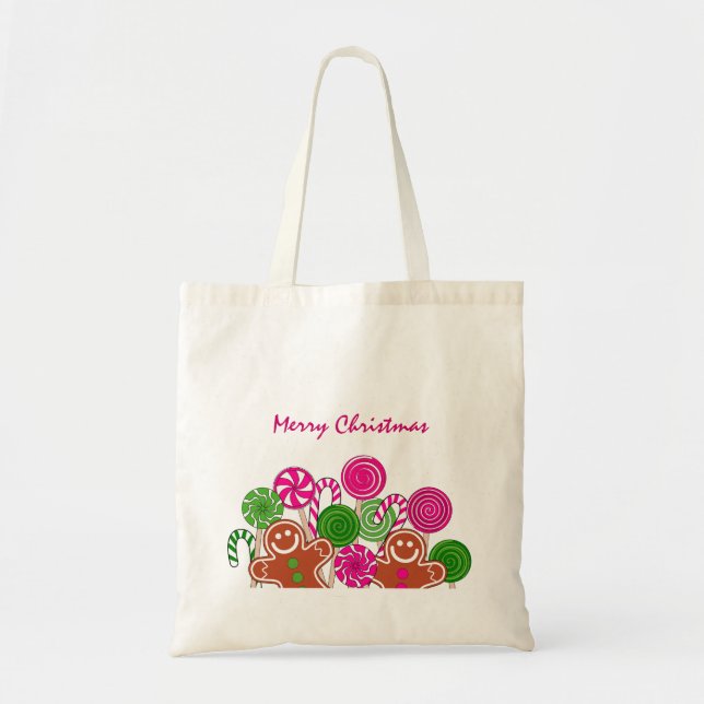 Bolsa Tote Tendência cor-de-rosa pinheirado (Frente)