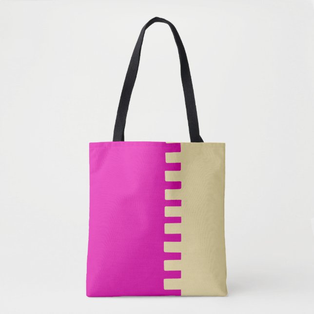 Bolsa Tote Tendência de Na moda Rosa Quente (Frente)
