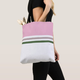 Bolsa Tote Tendência na moda simples de Retro Stripes simples