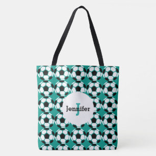 Bolsa Tote Tendência Personalizada de Bola de Futebol Verde