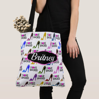 BOLSA TOTE TENDÊNCIA PERSONALIZADA E CHIC EU AMO CALÇADOS