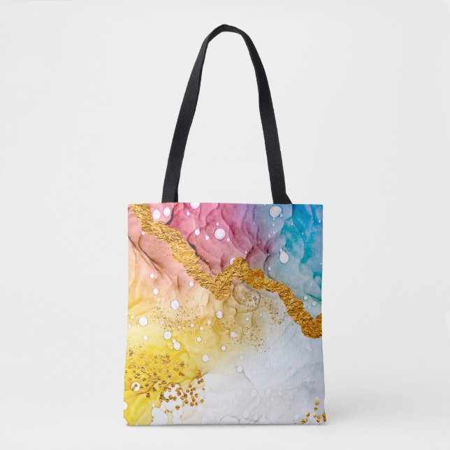 Bolsa Tote Tenderness em cores pastéis. Criatividade única. I (Frente)