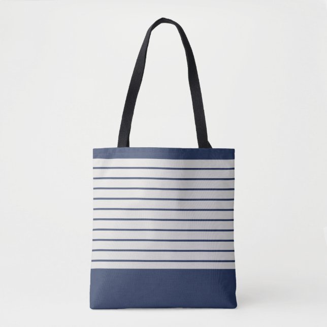 Bolsa Tote Tendy Marinho Stripes (Frente)