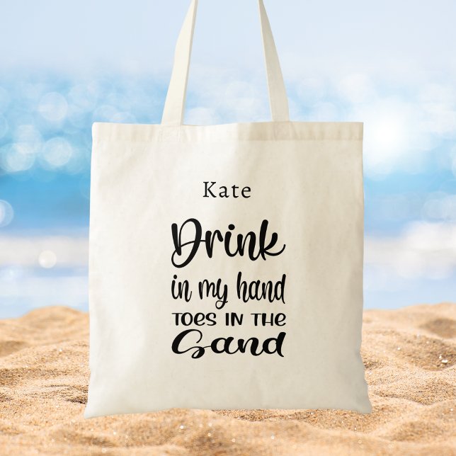 Bolsa Tote Tendy Na moda Black & White Modern Weekend Vibes (Criador carregado)