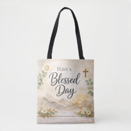 Bolsa Tote Tenha um Dia Abençoado - Aniversário Judaico Messi