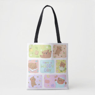 Bolsa Tote Tenha Um Feliz Dia: Óculos De Urso De Teddy