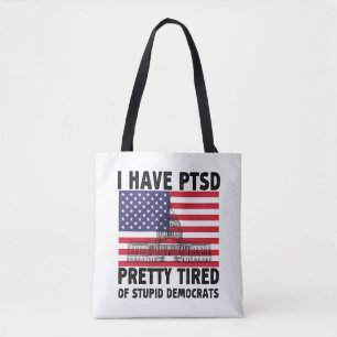 Bolsa Tote Tenho Bonito Patimento De Democratas Estúpidos Pre