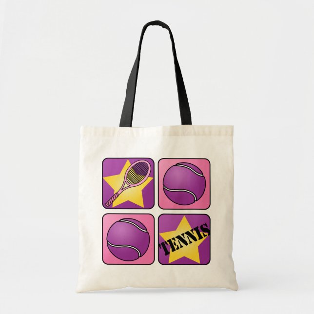 Bolsa Tote Tênis cor-de-rosa (Frente)