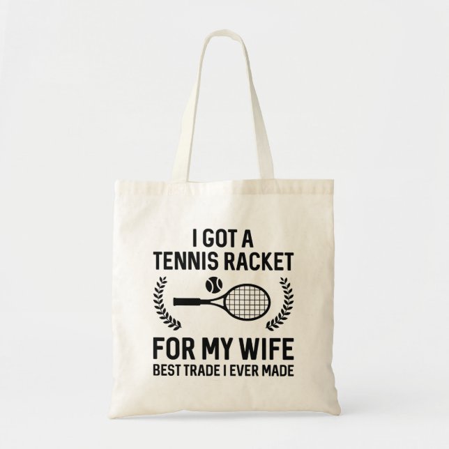 Bolsa Tote Tênis Racket Para Minha Esposa (Frente)