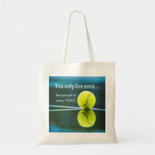 Bolsa Tote Tênis vive uma vez, duas vezes, Tênis Ball, Cour