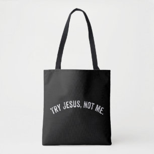 Bolsa Tote Tente Jesus Não Eu Camisas Homens Mulheres Cristão