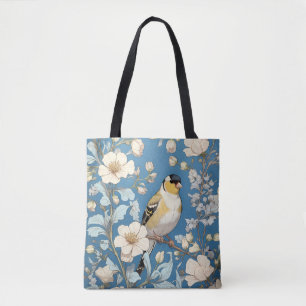 Bolsa Tote Tentilhão Americano Inspirado em William Morris