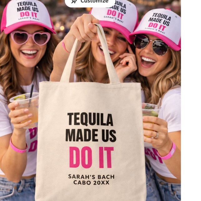 Bolsa Tote Tequila Nos Fez Fazer Isso | Equipe de Noivas Bebe (Criador carregado)