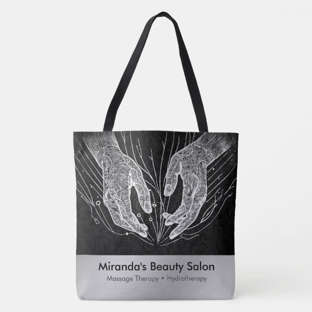 Bolsa Tote Terapêutica de Massagem Terapia Mãos Energia Spa B (Frente)