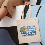 Bolsa Tote Terapêutica Super Ocupacional Cute OT<br><div class="desc">Sou uma terapeuta ocupacional,  qual é a sua superpotência? Um presente engraçado para alguém no campo da terapia ocupacional. Ótimas estrelas de tiro inspirador ao lado da citação.</div>