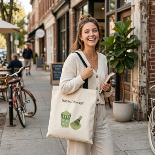 Bolsa Tote terapia moderna japonesa de matcha estilosa