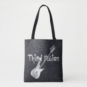 Bolsa Tote Terceiro preto da guitarra baixa da fusão