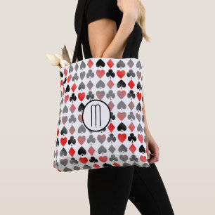 Bolsa Tote Terno do inclinação do monograma dos cartões