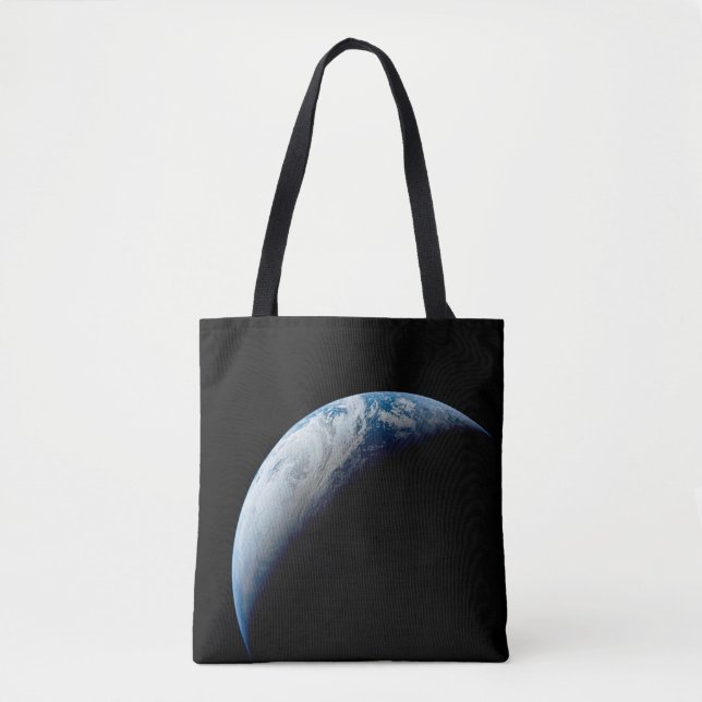 Bolsa Tote Terra Crescente Tirada Da Missão Apollo 4. (Frente)