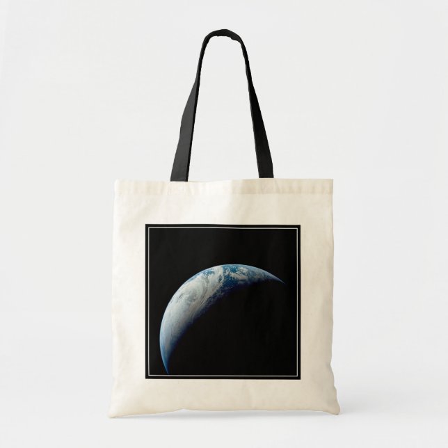 Bolsa Tote Terra Crescente Tirada Da Missão Apollo 4. (Frente)