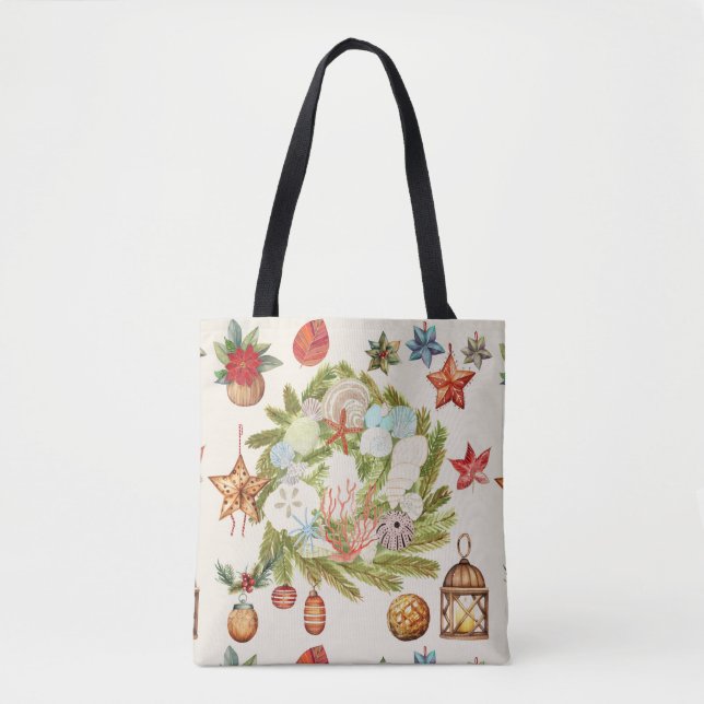Bolsa Tote Terra de Feriado da Ilha Tropical (Frente)