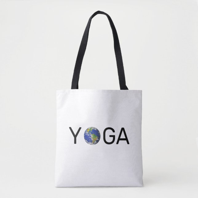 Bolsa Tote Terra de yoga moderna em tendência (Frente)