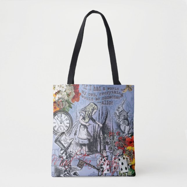 Bolsa Tote Terra maravilhosa da cortina de asas - Azul (Frente)