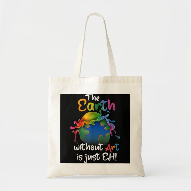 Bolsa Tote Terra Sem Arte É Apenas Eh - Arte Planeta - Terra (Frente)