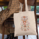 Bolsa Tote Terracotta Arcos e Blossomas Floral<br><div class="desc">Saco de tota boho e rústico com ilustração desenhada à mão de arcos e flores em terracota e cor-de-rosa pincelada.</div>
