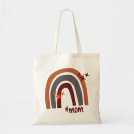 Bolsa Tote Terracotta Cinza Bohemian Rainbow Personalizado #m