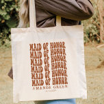 Bolsa Tote Terracotta Retro Boho Madrinha de casamento Person<br><div class="desc">Você está procurando o presente perfeito para sua madrinha de casamento? Não olhe mais do que nossos sacos de tote de laranja queimados! Estas bolsas são perfeitas para qualquer ocasião de casamento ou festa noiva. Não só são na moda, mas também são práticos e podem segurar muitos doces. Então, por...</div>
