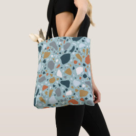 Bolsa Tote Terrazzo Em Azul