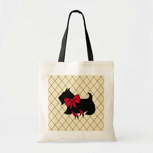 Bolsa Tote Terrier Bag escocês (Frente)