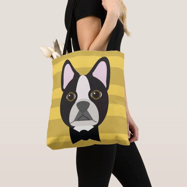 Bolsa Tote Terrier de Boston (Close Up)