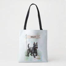 Terrier Escocês Aquarela Cachorro Personalizado
